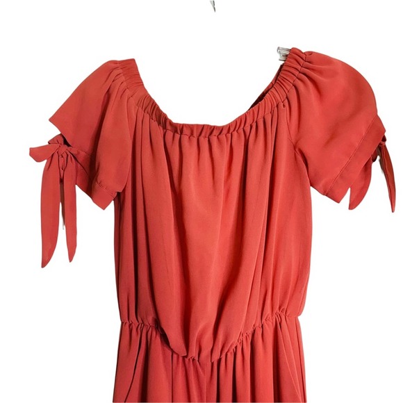 Gianni Bini Off the Shoulder Jumpsuit XS Coral 2849 - Picture 3 of 6
